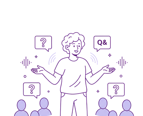 Q&A coaching sessions illustration